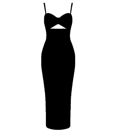 hollow-out strap dress